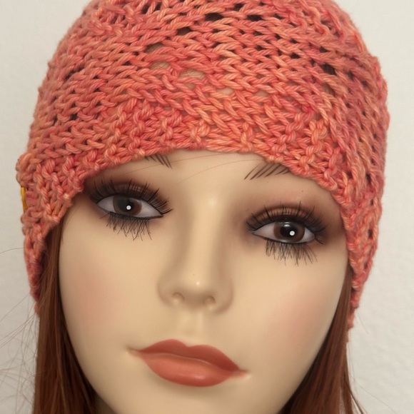 Hand Knits 2 Love Headband Bandana Headwrap Cotton Ombre Tangerine Designer Lace main image 5